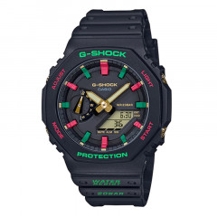 g-shock digital analog dial black resin strap