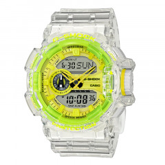 g-shock special color digital analog dial white transparent resin strap