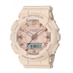 g-shock s series step tracker digital analog dial beige resin strap