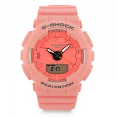 g-shock s series step tracker digital analog dial orange resin strap