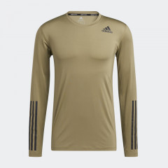 techfit 3-stripes fitted long sleeve tee