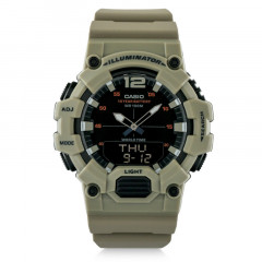 digital analog dial khaki resin strap watches