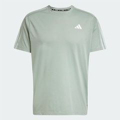Own The Run E 3Stripes Tee Silver Green