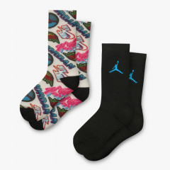 2PK Jumpman Crew Kids Socks - Image 1