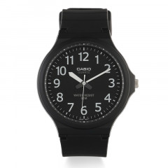 black dial rubber band analog watches